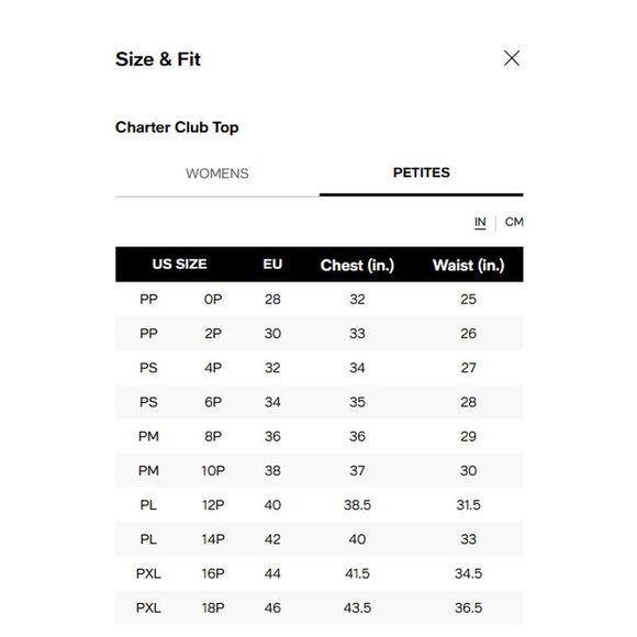 Charter Club Petite Printed Cotton 3/4 Sleeve Top - Picture 2 of 2